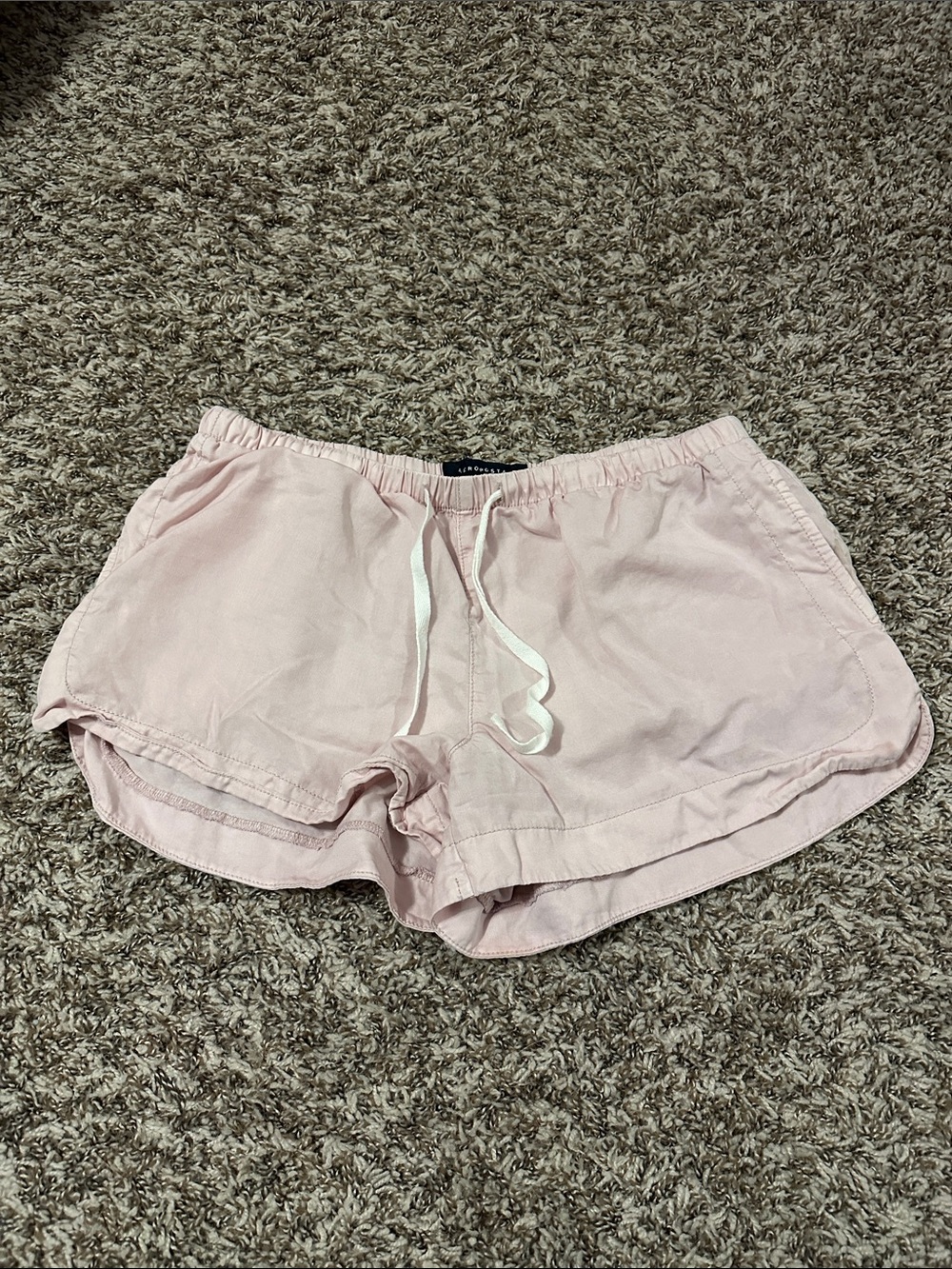 Aeropostale Light Pink Athletic Drawstring Shorts